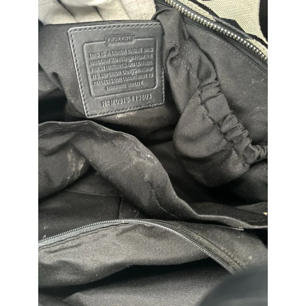 DAMAGED/ WORN COACH XL Tote / Diaper Bag /Signature C'S/ F13803/ Black